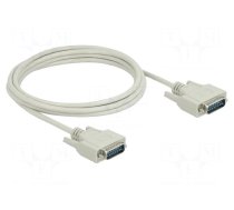 Cable | D-Sub 15pin plug,both sides | Len: 3m | beige | Øcable: 6mm