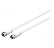 Cable | 75Ω | 5m | coaxial 9.5mm plug,both sides | white