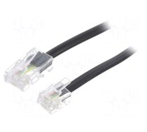 Cable: telephone | RJ11 plug,RJ45 plug | 3m | black