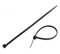 Cable tie | L: 150mm | W: 3.45mm | black | polyamide | 100pcs | -35÷85°C
