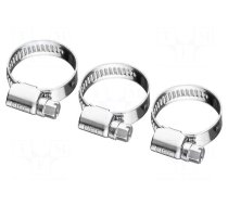 Worm gear clamp | W: 9mm | Clamping: 16÷27mm | stainless steel | W4