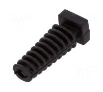 Strain relief | Øhole: 3mm | black | Panel thick: max.2.5mm | L: 23mm