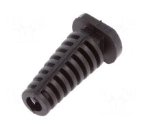 Strain relief | Øhole: 4mm | black | Panel thick: max.2.5mm | L: 25mm