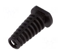 Strain relief | Øhole: 5mm | black | Panel thick: max.3mm | L: 25mm
