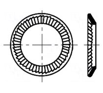 Washer | conical | M6 | D=10mm | h=1.2mm | A2 stainless steel | BN 20041