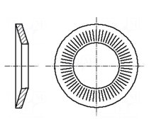 Washer | conical | M4 | D=10mm | h=1.4mm | A2 stainless steel | BN: 2332