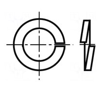 Washer | spring | M10 | D=16mm | h=2.5mm | A2 stainless steel | DIN: 7980