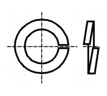 Washer | spring | M10 | D=18.1mm | h=2.2mm | A2 stainless steel | BN 672