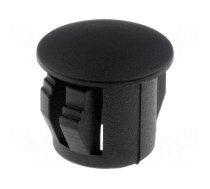 Stopper | polyamide | Wall thick: 3.3mm | Øhole: 9mm | H: 10.1mm | black