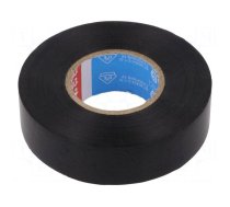 Electrically insulated tape | PVC | W: 19mm | L: 20m | black