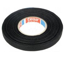 Fabric tape | PET wool | W: 9mm | L: 15m | black