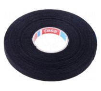 Fabric tape | PET wool | W: 9mm | L: 25m | black
