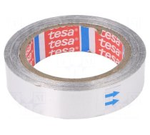 Tape: duct | W: 25mm | L: 50m | Thk: 30um | grey | acrylic | aluminium | 3%