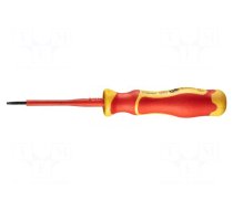 Screwdriver: insulated | slim | slot | 2.5x0.4mm | Blade length: 75mm