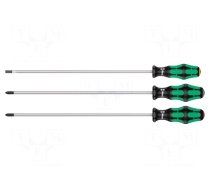 Screwdriver: universal-set | Phillips,Pozidriv®,slot | 3pcs.