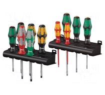 Screwdriver: universal-set | square,Phillips,slot | hanger | 11pcs.