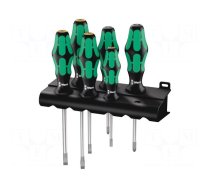 Screwdriver: universal-set | Pozidriv®,slot | hanger | 6pcs.