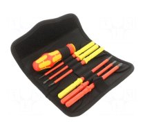 Screwdriver: insulated-set | insulated | Phillips,slot | 1kVAC | case