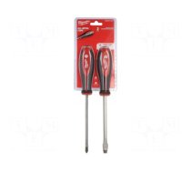 Screwdriver: for impact-set | Phillips,slot | PH2,SL 7.9 | 2pcs.