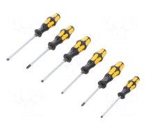 Screwdriver: for impact-set | assisted with a key | Phillips,slot
