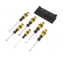Screwdriver: for impact-set | assisted with a key | 6pcs.