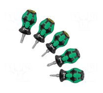 Screwdriver: universal-set | Pozidriv®,slot | STUBBY | 5pcs.
