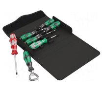 Screwdriver: universal-set | square,Phillips,slot | case | 7pcs.