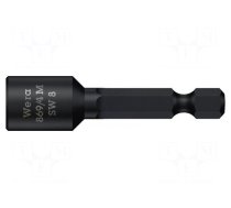 Screwdriver bit | 6-angles socket | 1/4" | HEX 8mm | magnetic