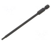 Screwdriver bit | hex key | HEX 2.5mm | 1/4" | Overall len: 110mm