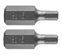 Screwdriver bit | hex key | HEX 5mm | 3/8" | Overall len: 30mm | 2pcs.