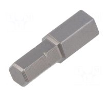 Screwdriver bit | hex key | HEX 8mm | 1/4" | Overall len: 25mm