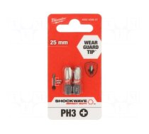 Screwdriver bit | Phillips | PH3 | Kind: impact | Overall len: 25mm