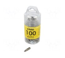 Screwdriver bit | Pozidriv® | PZ2 | 1/4" | Overall len: 25mm | 100pcs.