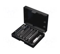Tools set: screwdriver bits | plastic box | 1/4" | 61pcs.