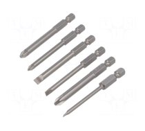 Tools set: screwdriver bits | Phillips,PlusMinus PZ-type,slot