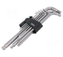 Wrench: hex key-set | Hex Plus,spherical | stainless steel | 9pcs.
