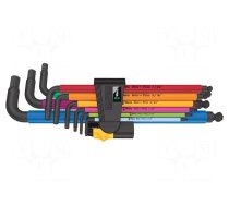 Wrench: hex key-set | inch,Hex Plus,spherical | 9pcs.