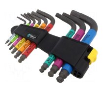 Wrench: hex key-set | inch,Hex Plus,spherical | 9pcs.
