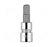 Socket: hex key-bit | HEX 6mm | 1/4" | Socket bit length: 37mm | short