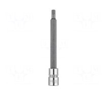 Socket: hex key-bit | HEX 4mm | 1/4" | Socket bit length: 87mm | long