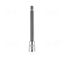 Socket: hex key-bit | HEX 5mm | 1/4" | Socket bit length: 87mm | long