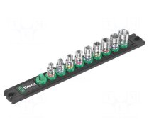 Socket: 6-angles-set | inch,socket spanner | 1/4" | 23mm | 9pcs.