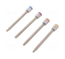 Key set | socket spanner | Chrom-vanadium steel | Pcs: 4 | Bit: Torx®