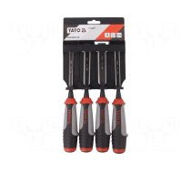 Kit: chisels | 4pcs | for wood | Tip width: 10mm,12mm,16mm,20mm