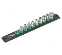 Socket: 6-angles-set | Holder: square | 1/4" | 23mm | 9pcs.