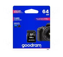 Memory card | SD XC | 64GB | Read: 100MB/s | Write: 10MB/s | 0÷70°C