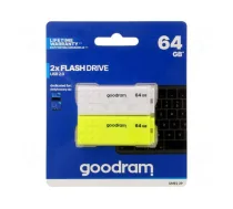 Pendrive | USB 2.0 | 64GB | R: 20MB/s | W: 5MB/s | white,yellow | USB A