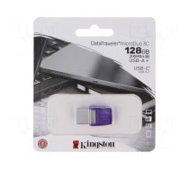 Pendrive | USB 3.2 Gen 1 | 128GB | R: 200MB/s | violet | USB A,USB C
