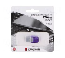 Pendrive | USB 3.2 Gen 1 | 256GB | R: 200MB/s | violet | USB A,USB C