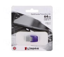 Pendrive | USB 3.2 Gen 1 | 64GB | R: 200MB/s | violet | USB A,USB C